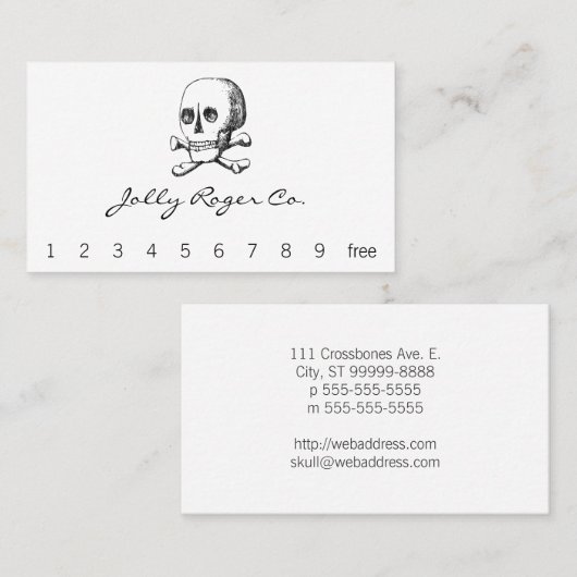 どくろ印 名刺 (正面/裏面)