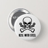 どくろ印 缶バッジ (正面&裏面)