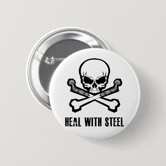 どくろ印 缶バッジ (正面&裏面)