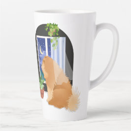 どこかでチャウマグカップカスタマイズ文字 カフェラテマグ