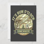 どこかでラモアクロック 面白い ヴィンテージ バケーション 招待状 (正面)