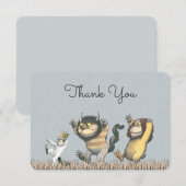 『どこかでワイルドなものがいる』ベビーシャワーのお礼 招待状 (正面/裏面)