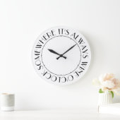 どこかでワインを飲むのが常だ ラージ壁時計 (ホーム)