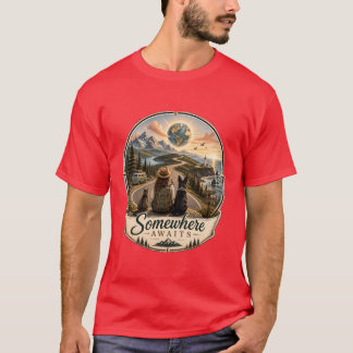 どこかで待っている風景の旅の冒険Tシャツ Tシャツ
