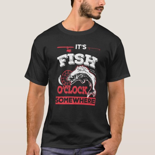 どこかで釣りの時間です  フィッシング Tシャツ (正面)