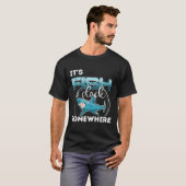 どこかで魚を捕まえる Tシャツ (正面フル)