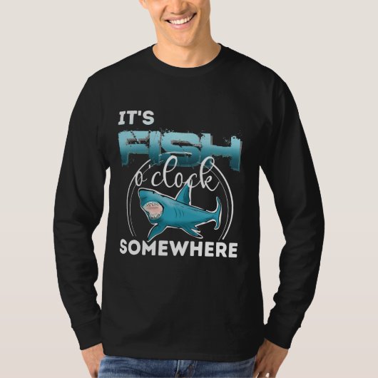 どこかで魚を捕まえる Tシャツ (正面)