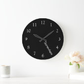 どこかで５時 ブラック ラージ壁時計 (ホーム)