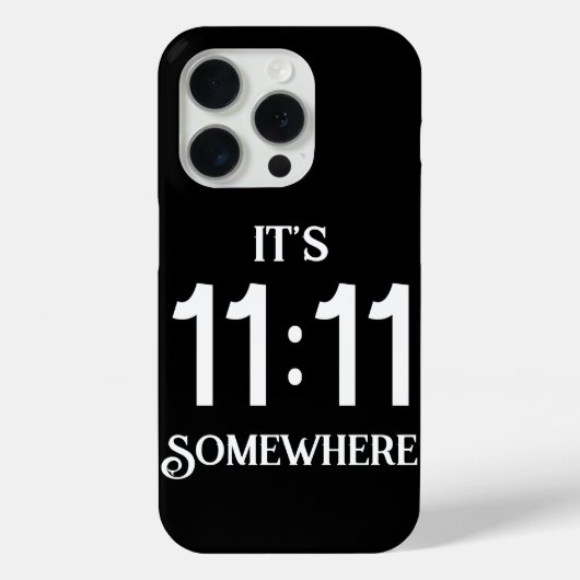 どこかで11:11 開運ナンバー 引き寄せの数字 Case-Mate iPhoneケース (裏面)