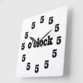 どこかで5時だ スクエア壁時計 (傾斜)