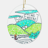 どこかで セラミックオーナメント (左)