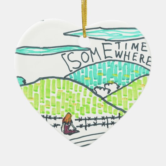 どこかで セラミックオーナメント (正面)