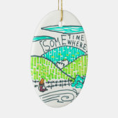 どこかで セラミックオーナメント (右)