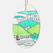 どこかで セラミックオーナメント (左)