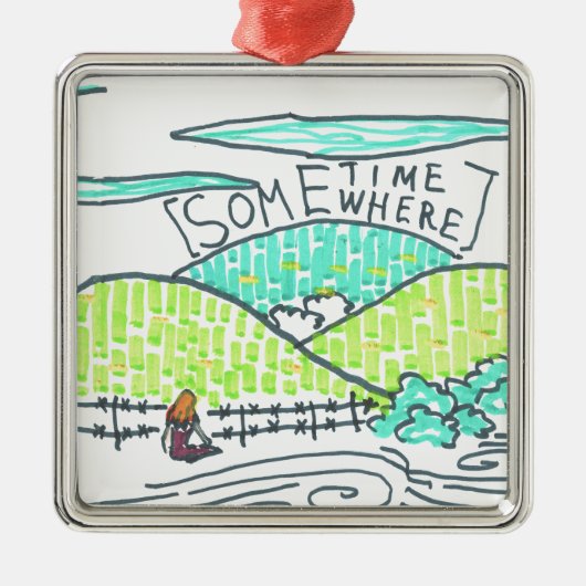 どこかで メタルオーナメント (正面)