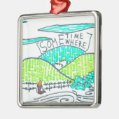 どこかで メタルオーナメント (左)