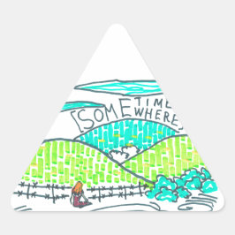 どこかで 三角形シール