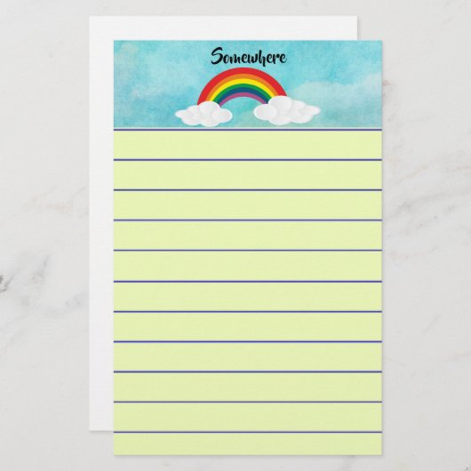 どこかで 便箋 (正面/裏面)