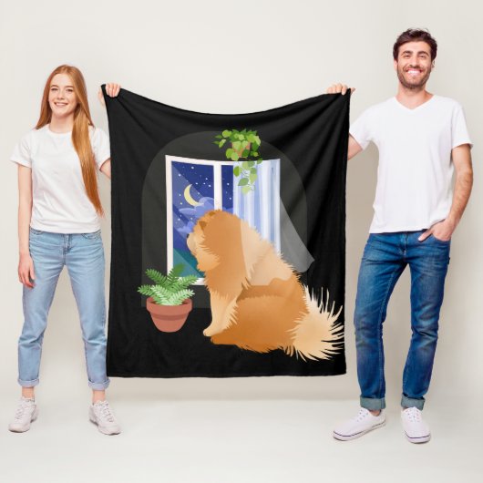 どこかどこかでチョウフリースブランケットブラック フリースブランケット (インサイチュ)