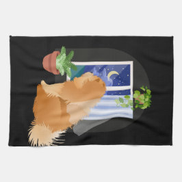 どこかにチャウのドッグショーのリングサイドタオル キッチンタオル