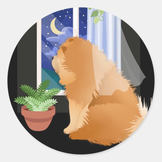 どこかにチョューのシール2サイズ ラウンドシール (正面)