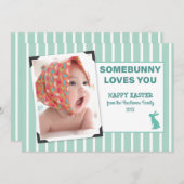 「どこかに愛する人」イースター・おもしろい・シック・カスタム写真 シーズンカード (正面/裏面)