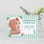 「どこかに愛する人」イースター・おもしろい・シック・カスタム写真 シーズンカード (スタンド正面)