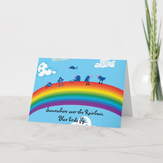 どこかに虹に サンキューカード (正面)