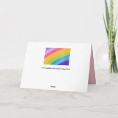 どこかに虹の挨拶状に カード (裏面)