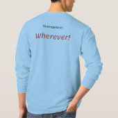 どこかに、どこにも!T-シャツ Tシャツ (裏面)