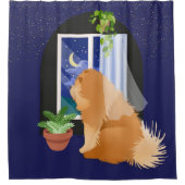 どこかのチョウのシャワーのカーテン シャワーカーテン (正面)