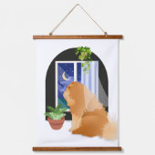 どこかのチョウの木の端のタペストリー 吊り下げ型タペストリー (正面)