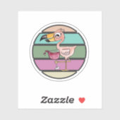 どこかのピンクフラミンゴ5時だ シール (シート)