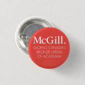 どこかの学校のアンチプライドQuébecボタンで 缶バッジ (正面&裏面)