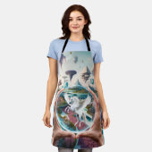 どこかへ行ってみると間に合わない信じ エプロン (着用した状態)