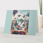 どこかへ行ってみると間に合わない信じ カード (正面)