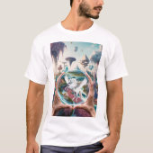 どこかへ行ってみると間に合わない信じ Tシャツ (正面)