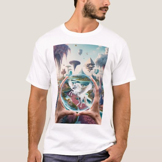 どこかへ行ってみると間に合わない信じ Tシャツ (正面)