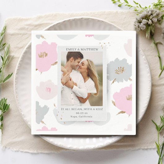 どこからともなくロマンチックなカップルを始パーソナライズされためた スタンダードカクテルナプキン