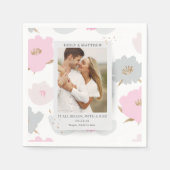 どこからともなくロマンチックなカップルを始パーソナライズされためた スタンダードカクテルナプキン (正面)