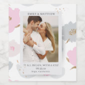 どこからともなくロマンチックなカップルを始パーソナライズされためた ワインラベル (シングルラベル)