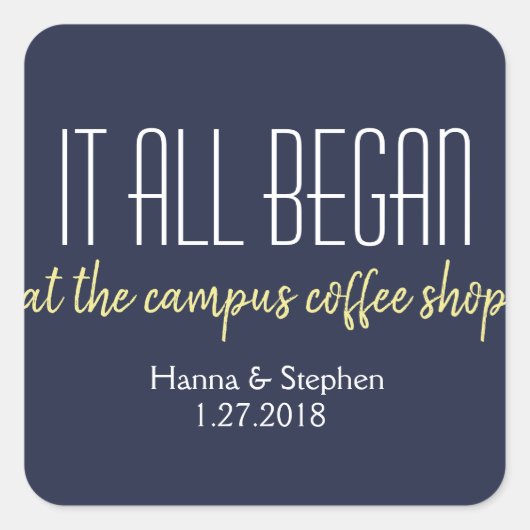 どこから恋物語が始まったのか スクエアシール (正面)