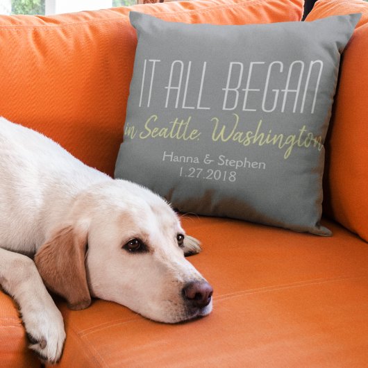 どこから愛の物語を始めたの故郷の町の枕 クッション