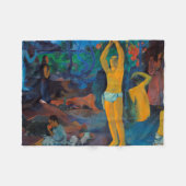 どこから来来たの? フリースブランケット (正面(横))