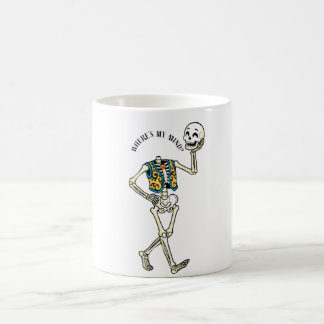どこだっけ私の頭 Funny Halloween Skeleton Coffee Mu コーヒーマグカップ