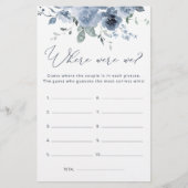 どこでほこりっぽいブルーのブライダルシャワーゲーム (正面)