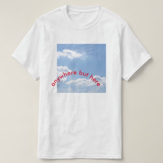 どこでもしかしここに Tシャツ (デザイン正面)