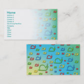 どこでもカラフルなかたつむり 名刺 (正面/裏面)