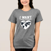 「どこでもチケットが欲しい」タイポグラフィ トライブレンドＴシャツ (正面)