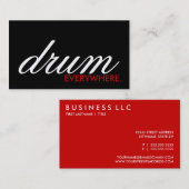 どこでもドラム。 (カスタマイズ可能な色) 名刺 (正面/裏面)